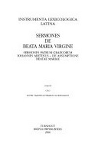 Sermones de Beata Maria Virgine : sermones Patrum Graecorum, Iohannes Aretinus: De assumptione Beatae Mariae /