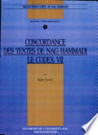 Concordance des textes de Nag-Hammadi : le Codex VII /