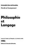 Philosophie et langage.