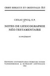 Notes de Lexicographie néo-testamentaire : supplément /