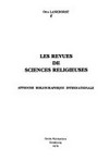 Les revues de sciences religieuses : approche bibliographique internationale /