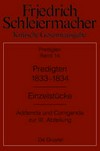 Predigten 1833-1834 : Einzelstücke : Addenda und Corrigenda zur III. Abteilung /
