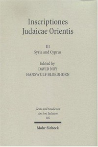 Inscriptiones Judaicae Orientis.