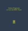 Geniza-Fragmente zu Avot de-Rabbi Natan /