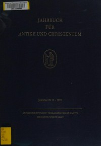 Jahrbuch für Antike und Christentum.