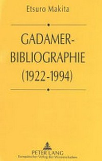 Gadamer-Bibliographie (1922-1994) /
