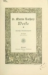 D. Martin Luthers Werke : kritische Gesamtausgabe (Weimarer Ausgabe)