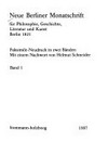 Berliner Monatschrift für Philosophie, Geschichte, Literatur und Kunst.