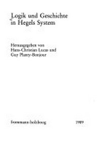 Logik und Geschichte in Hegels System /