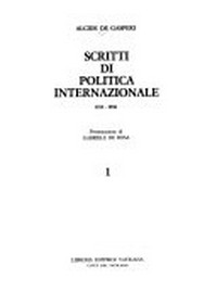 Scritti di politica internazionale : 1933-1938 /